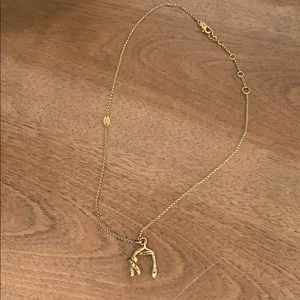 Juicy Couture wishbone charm necklace